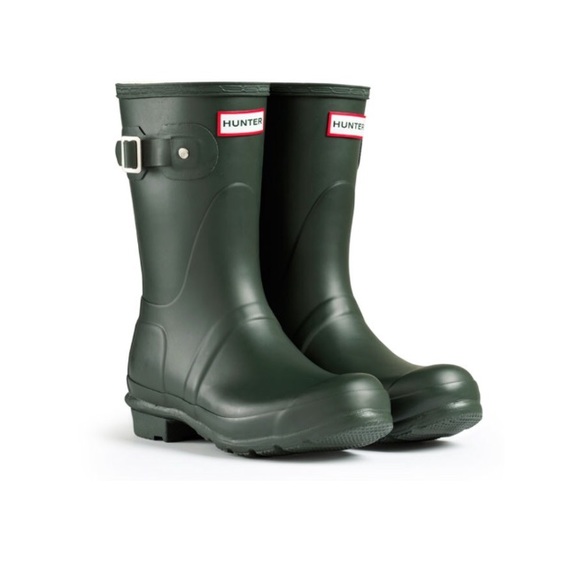 Hunter Shoes - Short Dark Green Hunter Boots